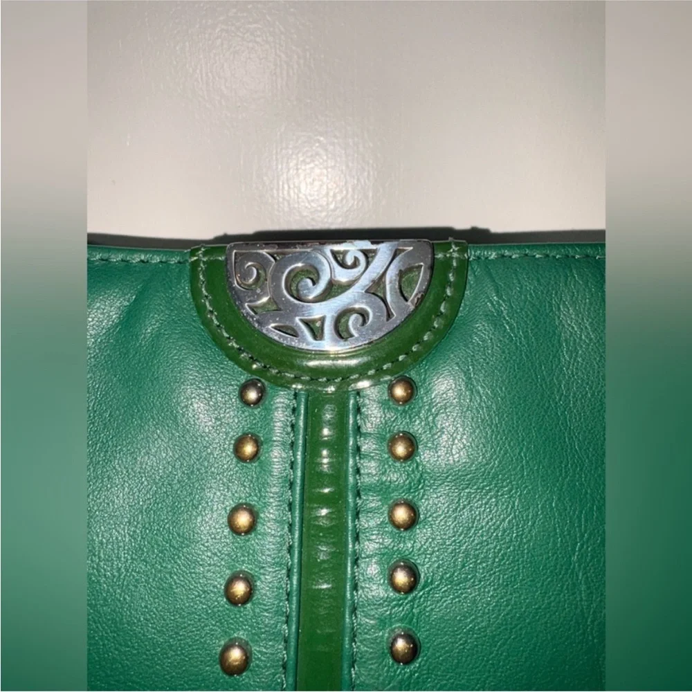 💚 Brighton Emerald Green Leather Crossbody